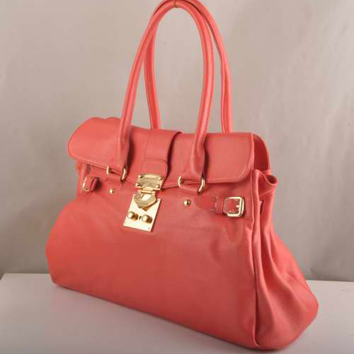 90331 Miu Miu Vitello Tote Borse in pelle 90.331 Watermelon Red